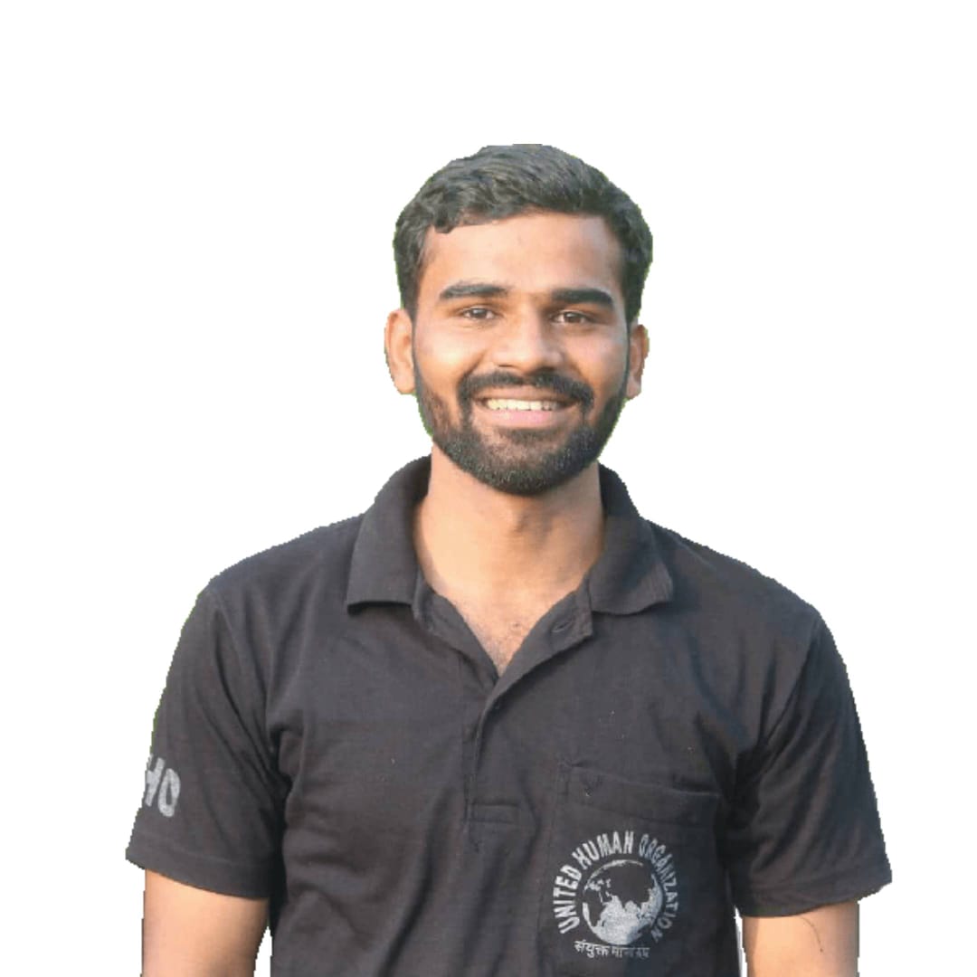 Avinash Pathak in a United Human Organization shirt