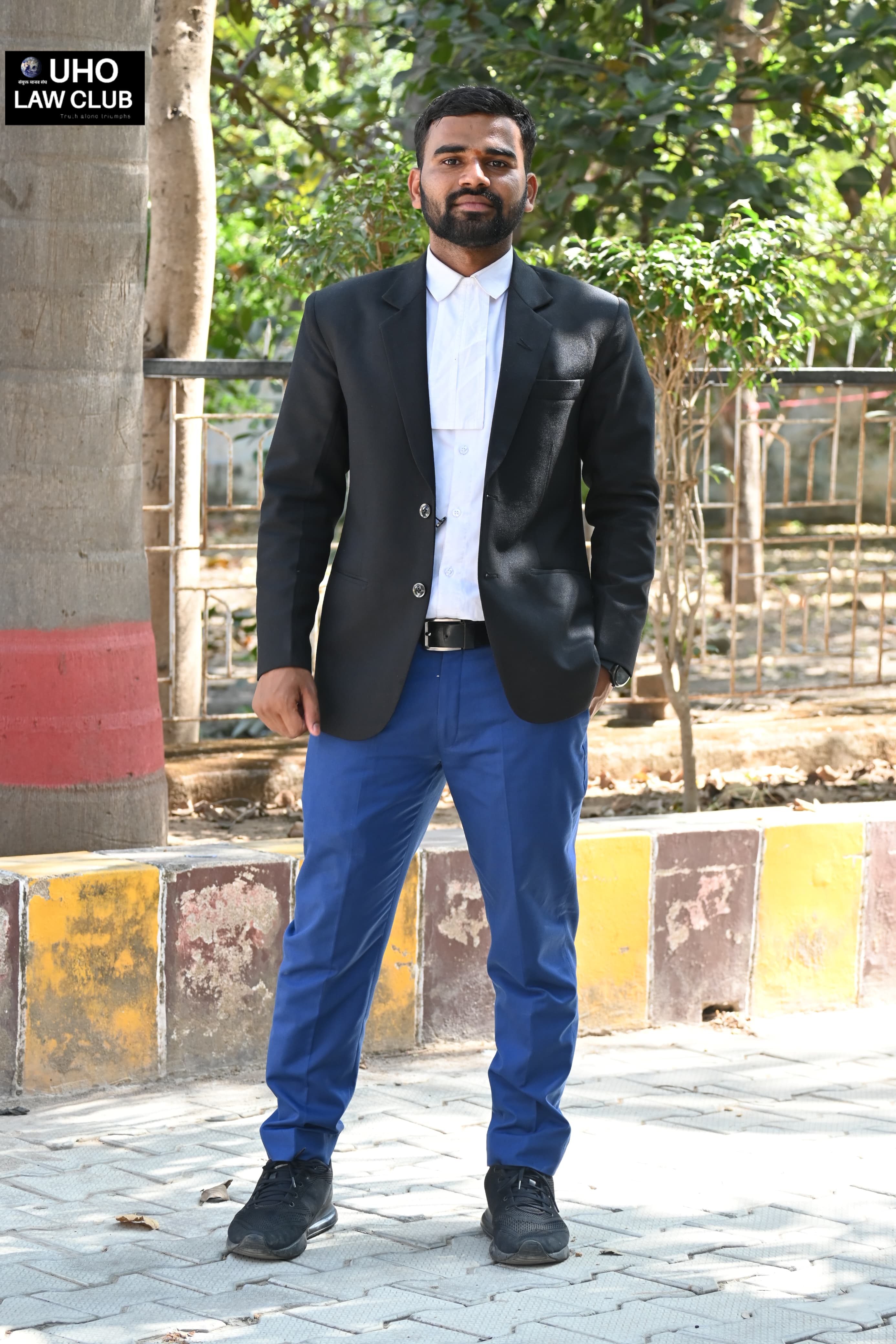 Advocate Avinash Pathak outside the court